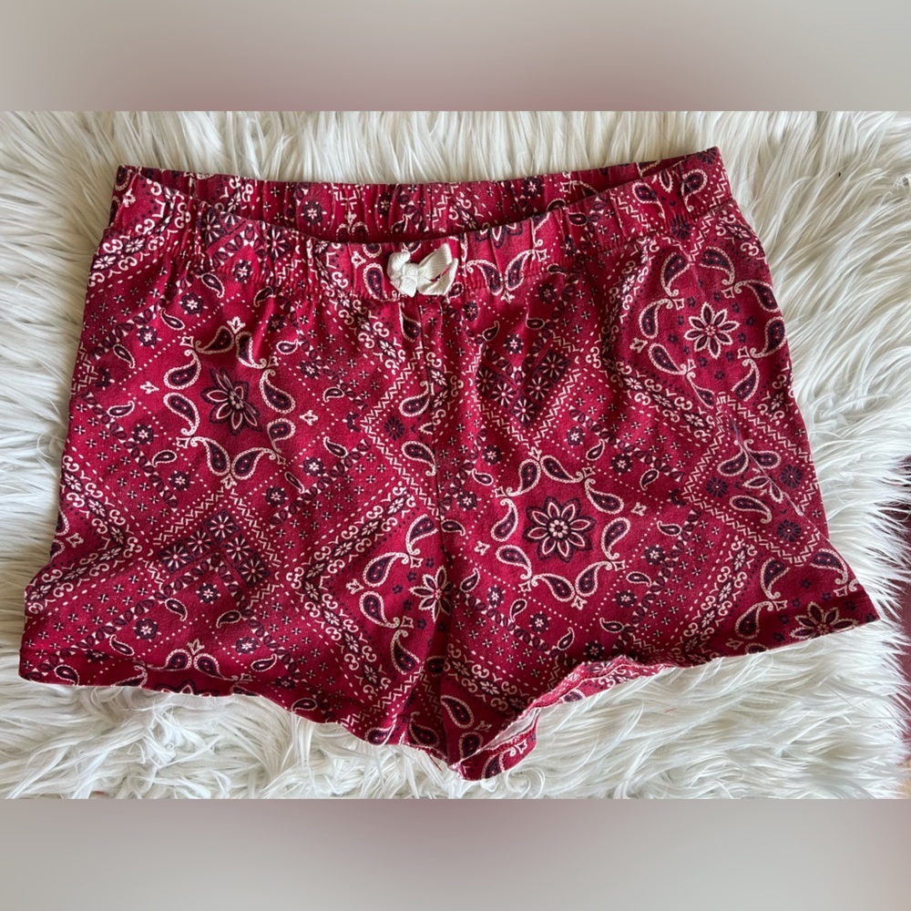 Girls Bandana Print Skirt Red Paisley Western Cowgirl Boho Size 7/8 M